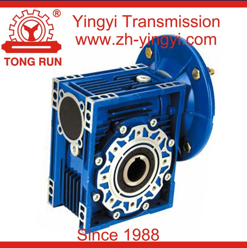 1 90 Degree Worm Gearbox Speed Reducer Fevas NRV063-VS Worm Reducer Double Extension Shaft 19mm Ratio,5:1-100 