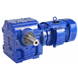 Helical worm gear unit reducer motor