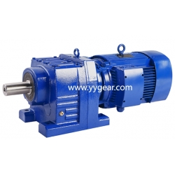 Inline helical gearbox reducer with AC geared motor reducer
