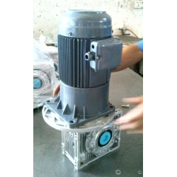 Helical gear motor combined with worm gear